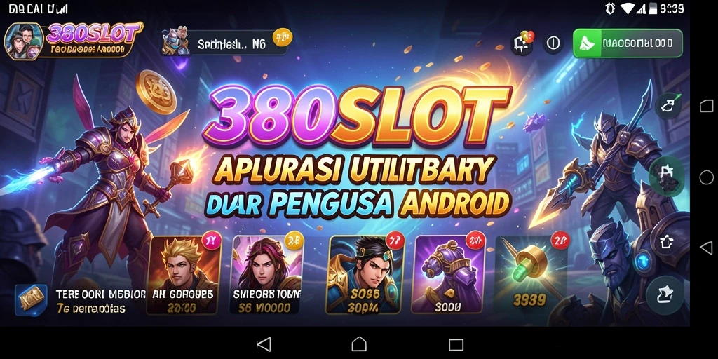Screenshot utama 380SLOT menampilkan antarmuka aplikasi Utility yang menarik.