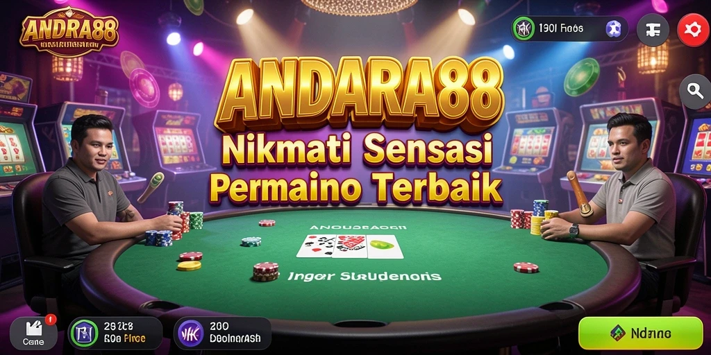 Tampilan menarik permainan kasino dari ANDARA88 yang penuh aksi.