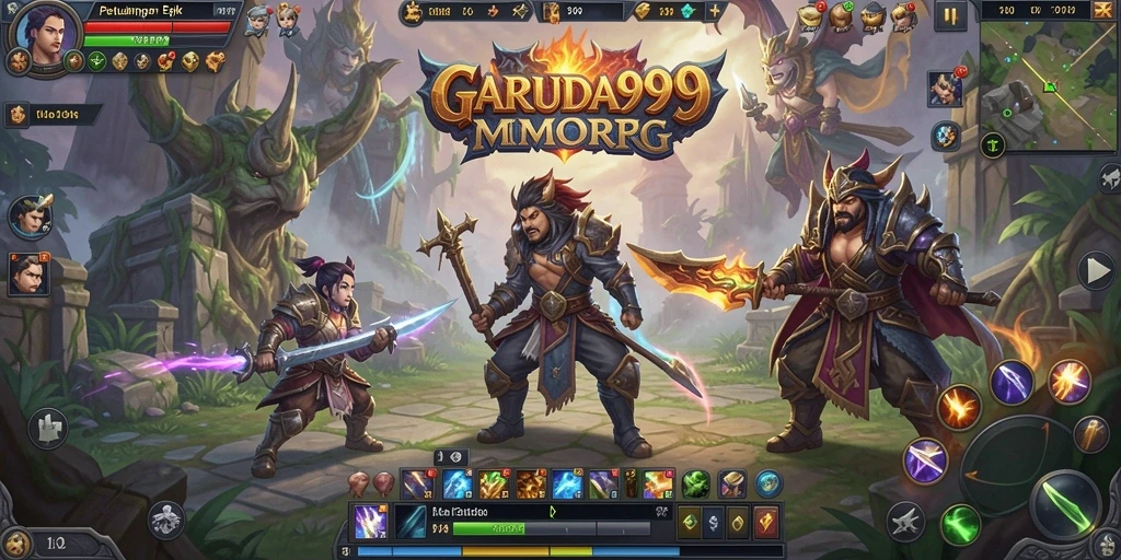 Tangkapan layar dari gameplay seru GARUDA999 yang menunjukkan pertempuran epik.