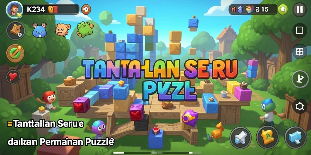 Screenshot K234 menampilkan gameplay seru dalam menyelesaikan teka-teki Puzzle.