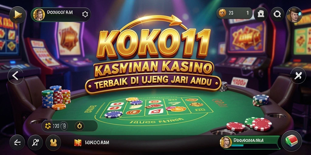 Tampilan utama KOKO11 dengan gameplay Kasino yang mendebarkan.