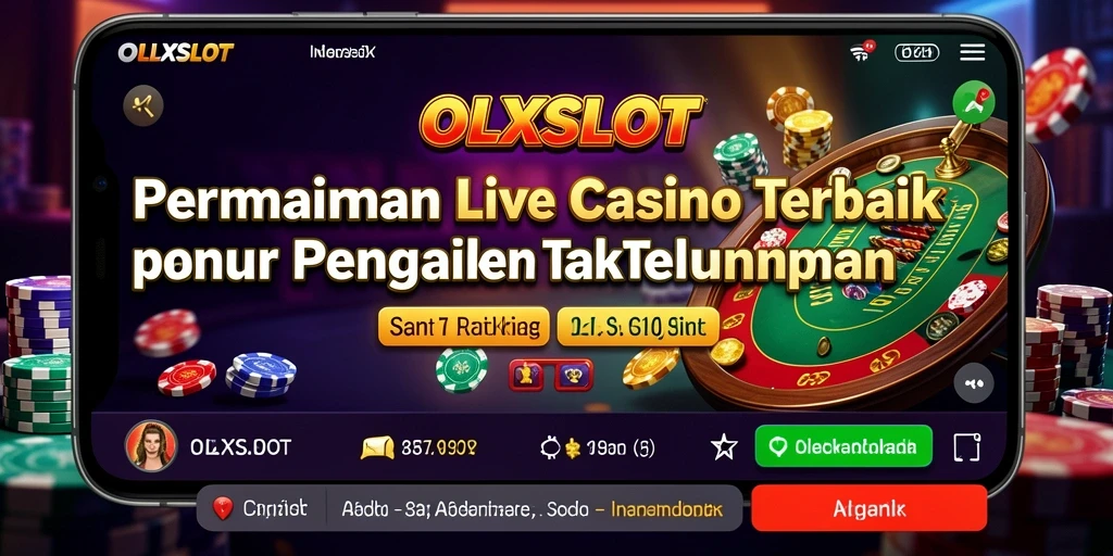 Tampilan gameplay Live Casino yang mendebarkan di OLXSLOT.