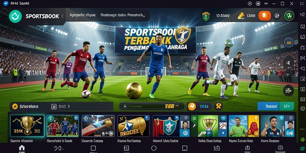 Tampilan gameplay RR44 yang menampilkan taruhan olahraga secara langsung.